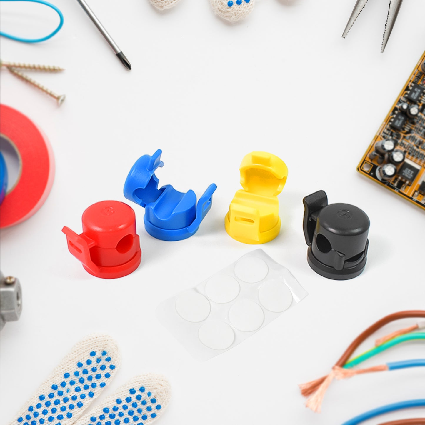 Cable Holder Adhesive Cable Organizer For Cable Management (4 Pcs Set) - Happy Price - Image 2