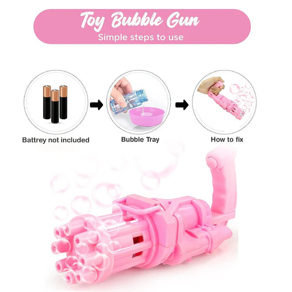 8-hole Battery Operated Bubbles Gun Toys For Boys And Girls - Happy Price - Image 4