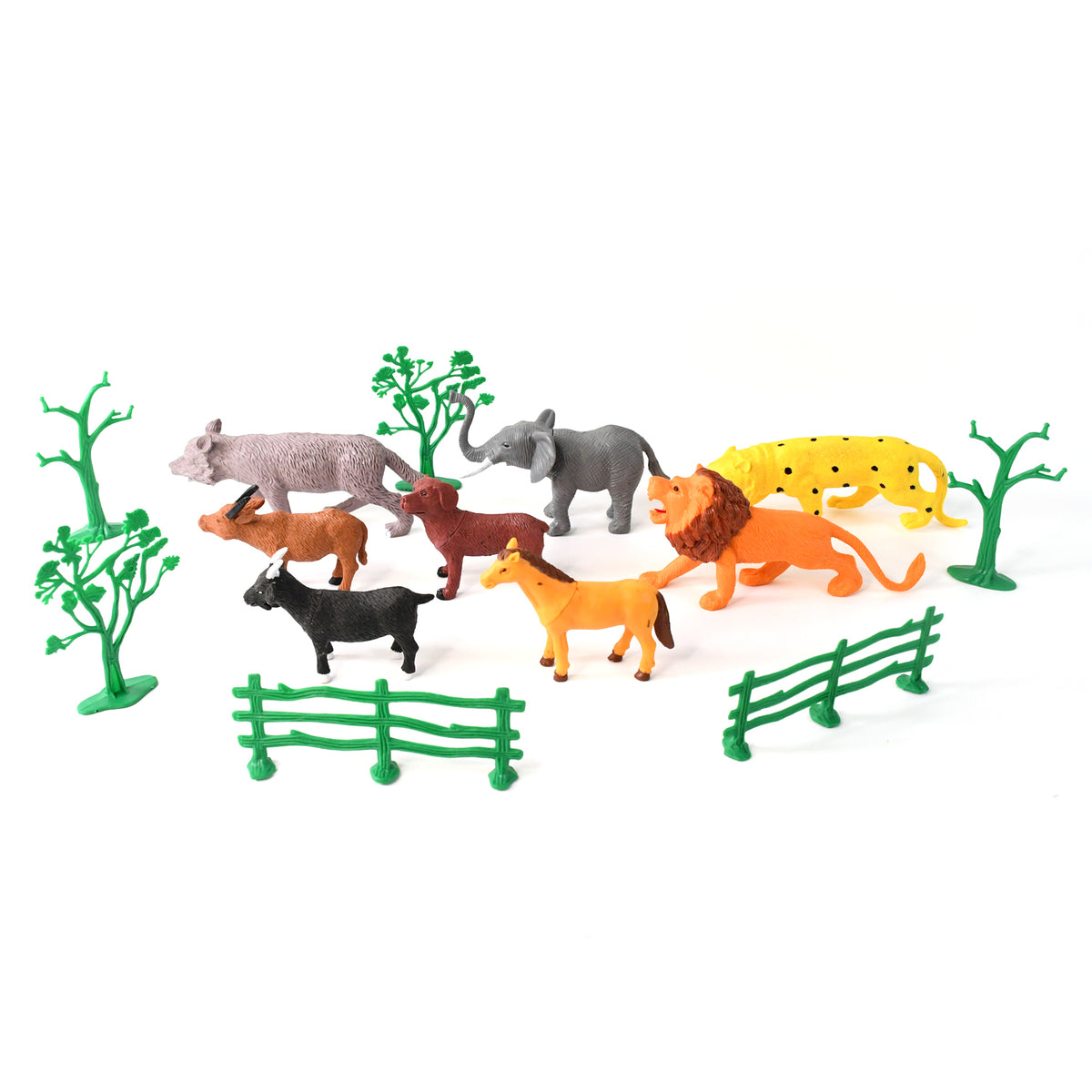 Animal Kingdom Plastic Toy Set For Kids (14 Pc) - Happy Price - Image 2
