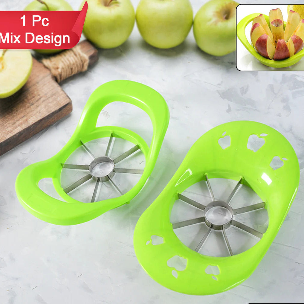 Multi Purpose Fruit Slicer Apple Cutter Regular With 8 Stainless Steel Blades Apple Slicer (1 Pc) - Happy Price - Image 1