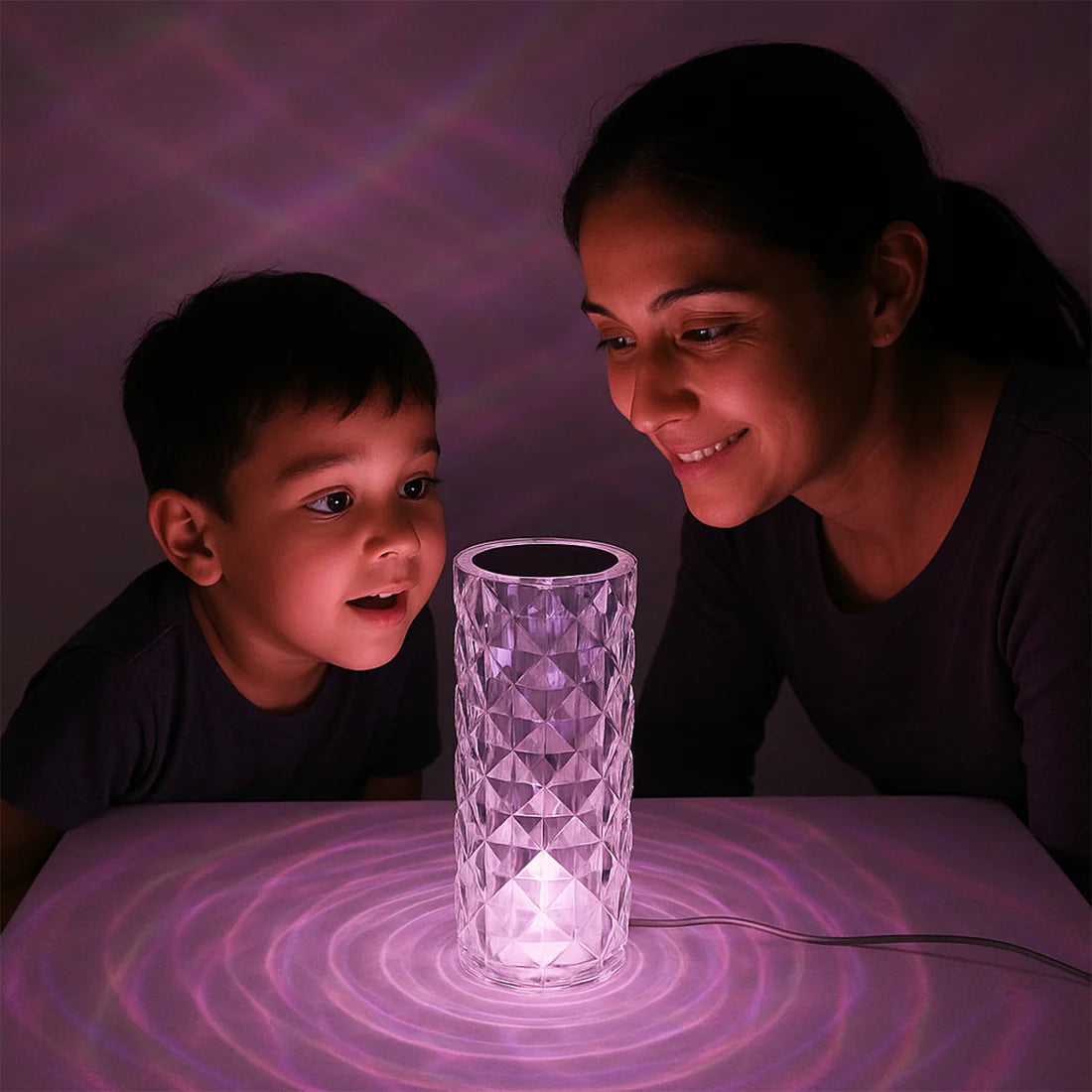 Crystal Led Touch Table Lamp With Remote Control - Happy Price - Image 2