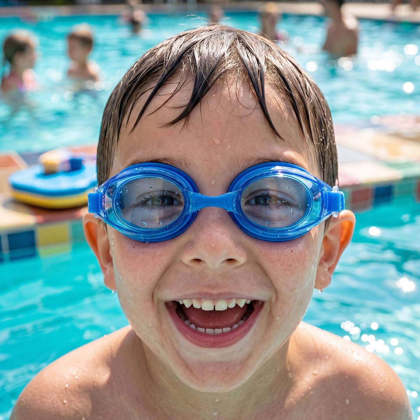 Kids Premium Swimming Goggles With Crystal Clear Lens And Secure Fit 1 Pc