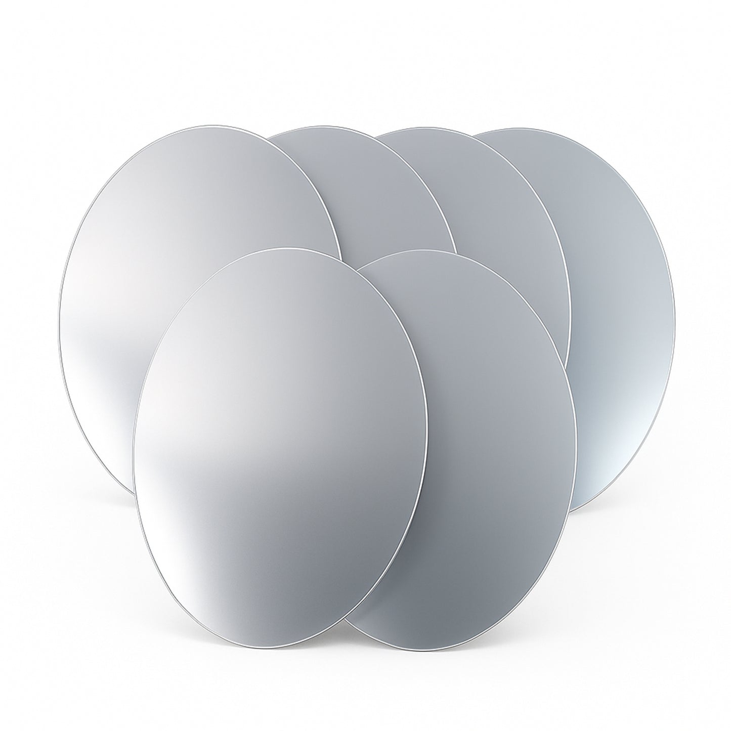 Elegant Oval Frameless Wall Mirror For Home Office Decor (6 Pc) - Happy Price - Image 2