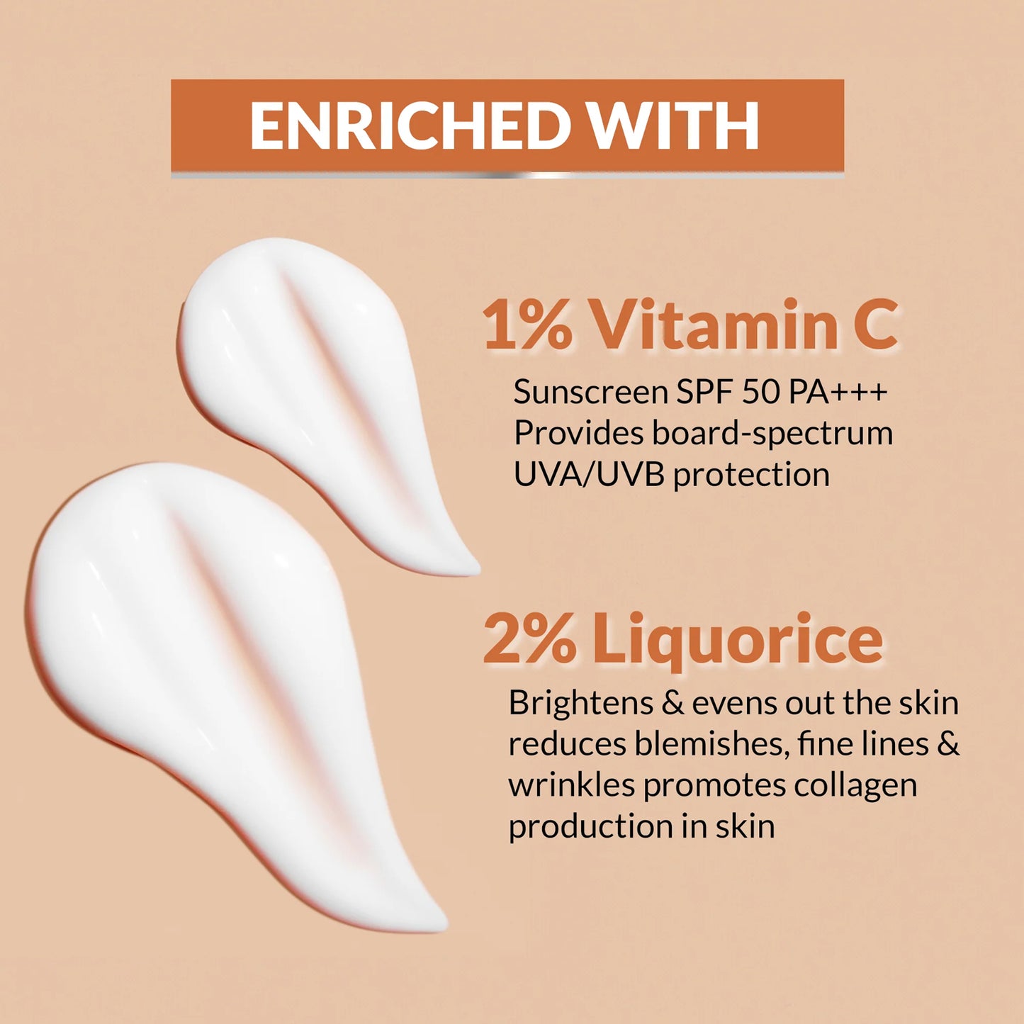 Vitamin C Sunscreen SPF 50 PA+++ with Liquorice Extract - 20ml - Happy Price - Image 6