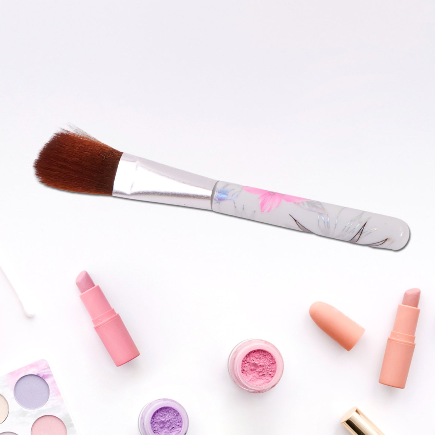 Floral Makeup Brush Set For Eyes Lips And Face (5 Pc) - Happy Price - Image 5
