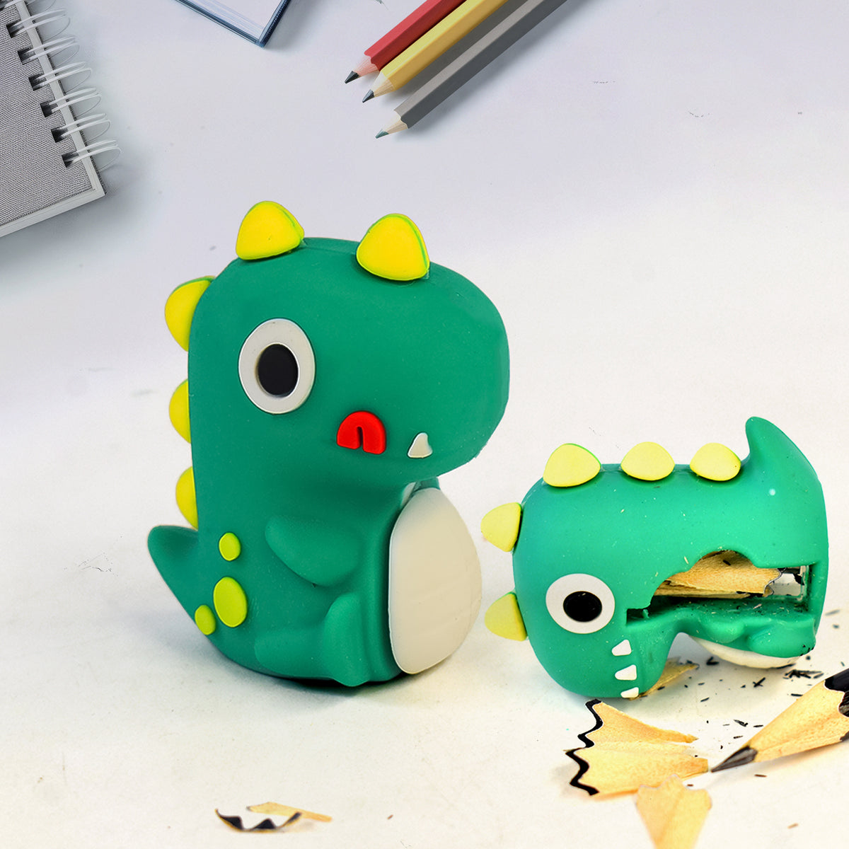 Dinosaur Eraser & Sharpener Combo (1 Pc) - Fun Stationery for Kids - Happy Price - Image 2