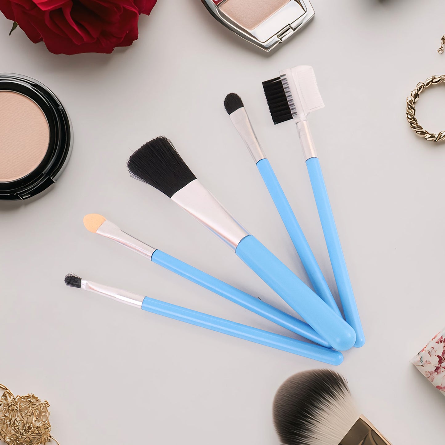 Makeup Brushes Kit (Pack Of 5) - Happy Price - Image 3