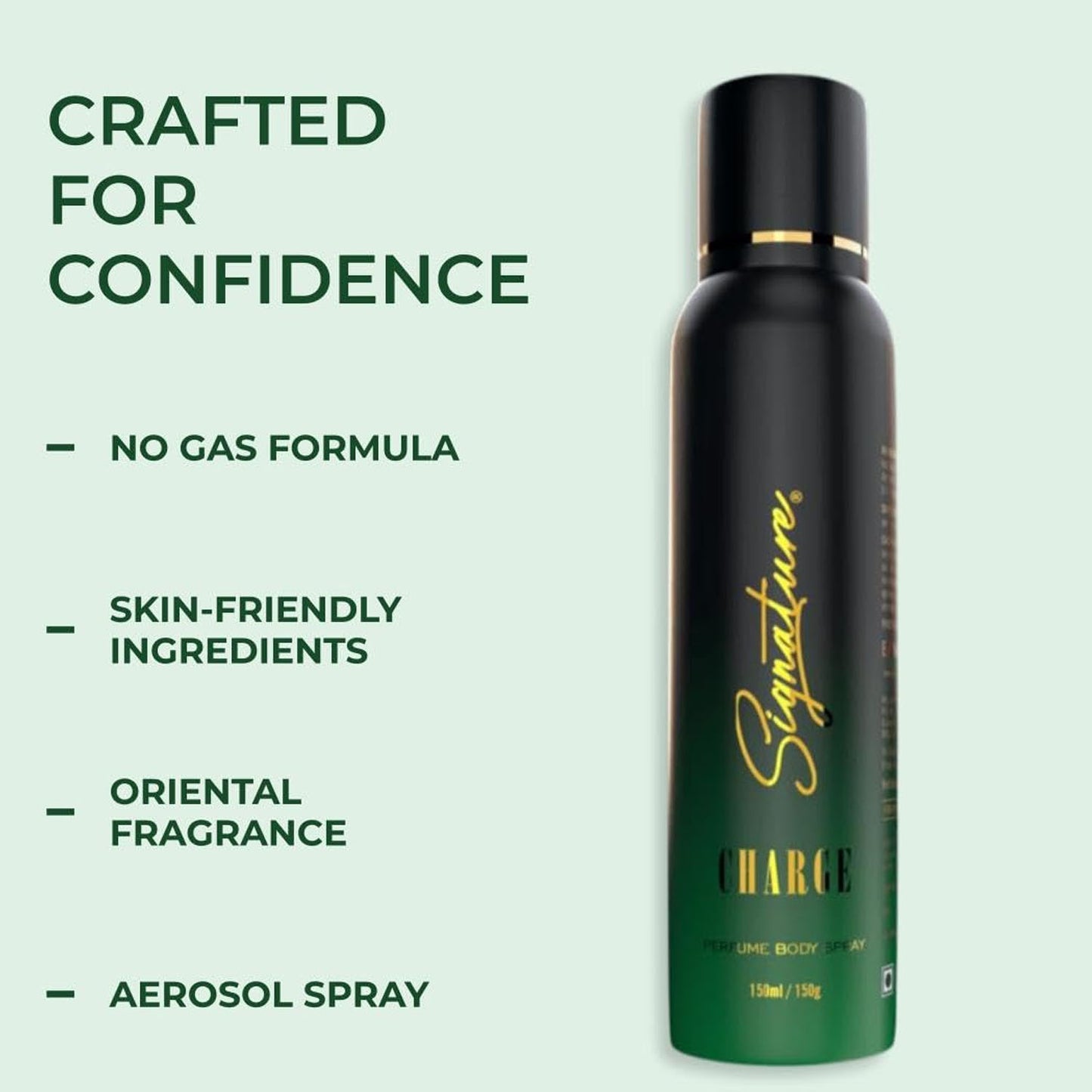 Signature Charge Premium Body Spray for Men, 150 ML - Long Lasting Fresh Fragrance - Great Price - Image 3