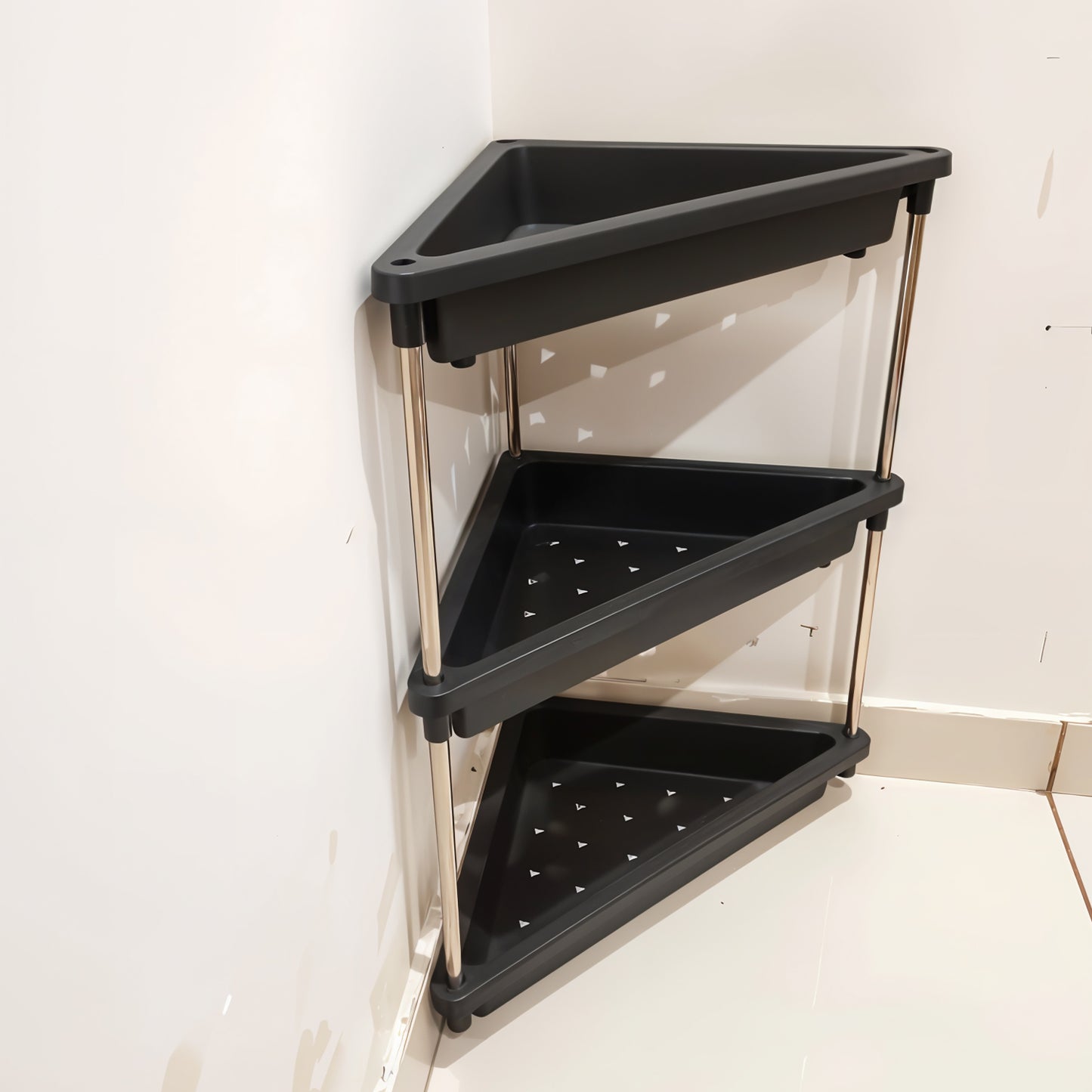 3-layer Multipurpose Plastic Corner Storage Rack - Happy Price - Image 6