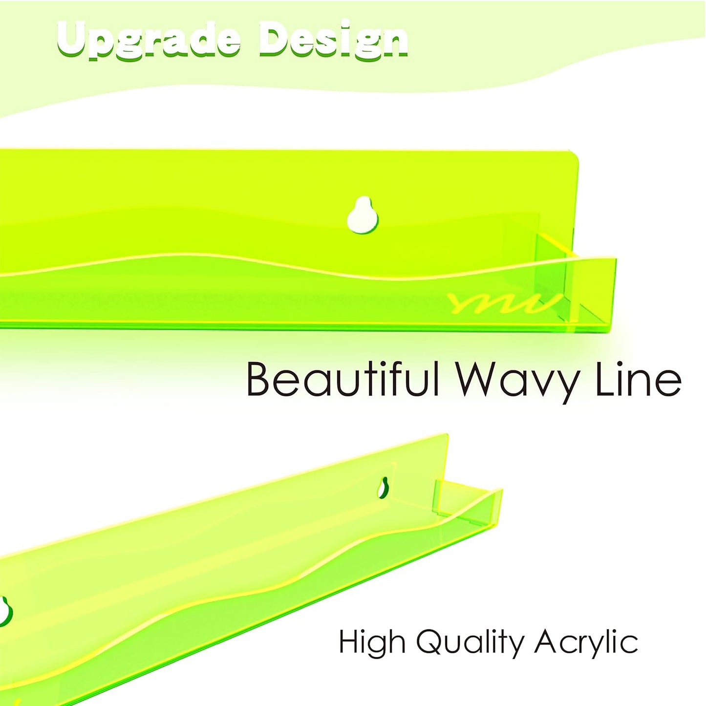 Acrylic Floating Shelves Wall Mounted Shelves (1 Pc 38 Cm Long) - Happy Price - Image 4