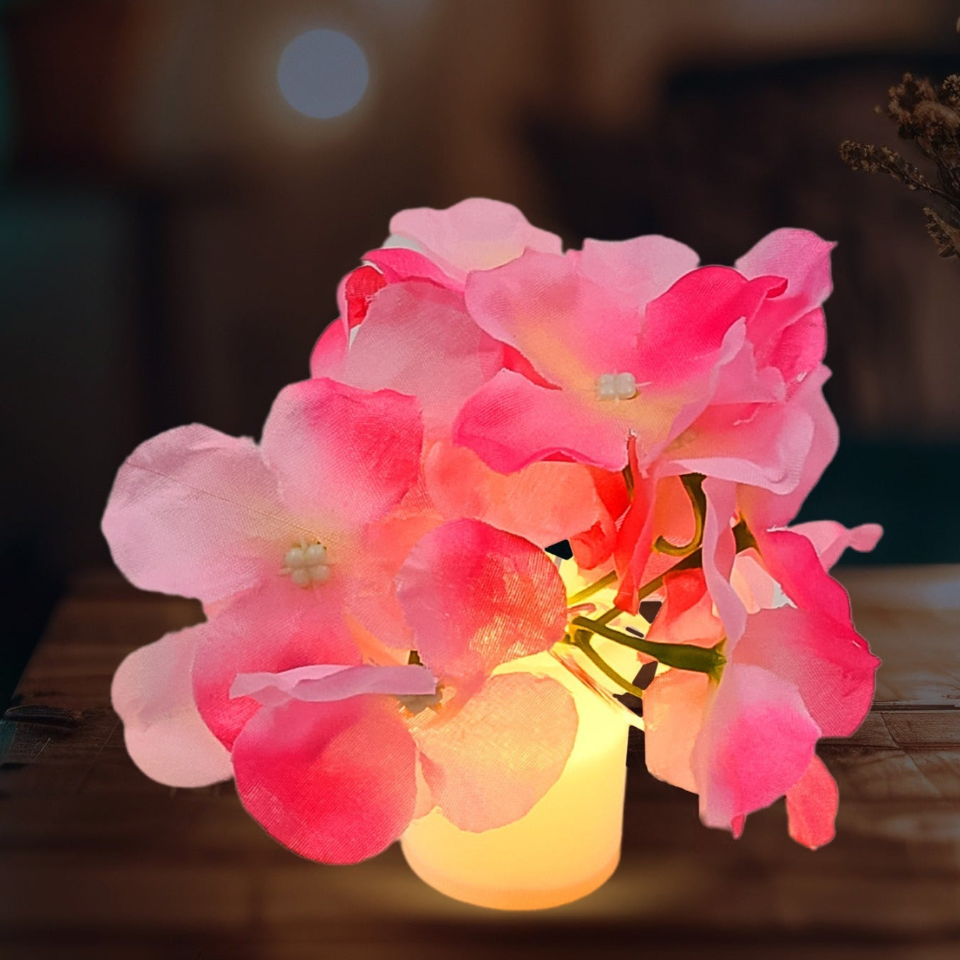 LED Mood Lamp with Flower Vase for Bedroom Decor (1 Piece) - Happy Price - Image 1