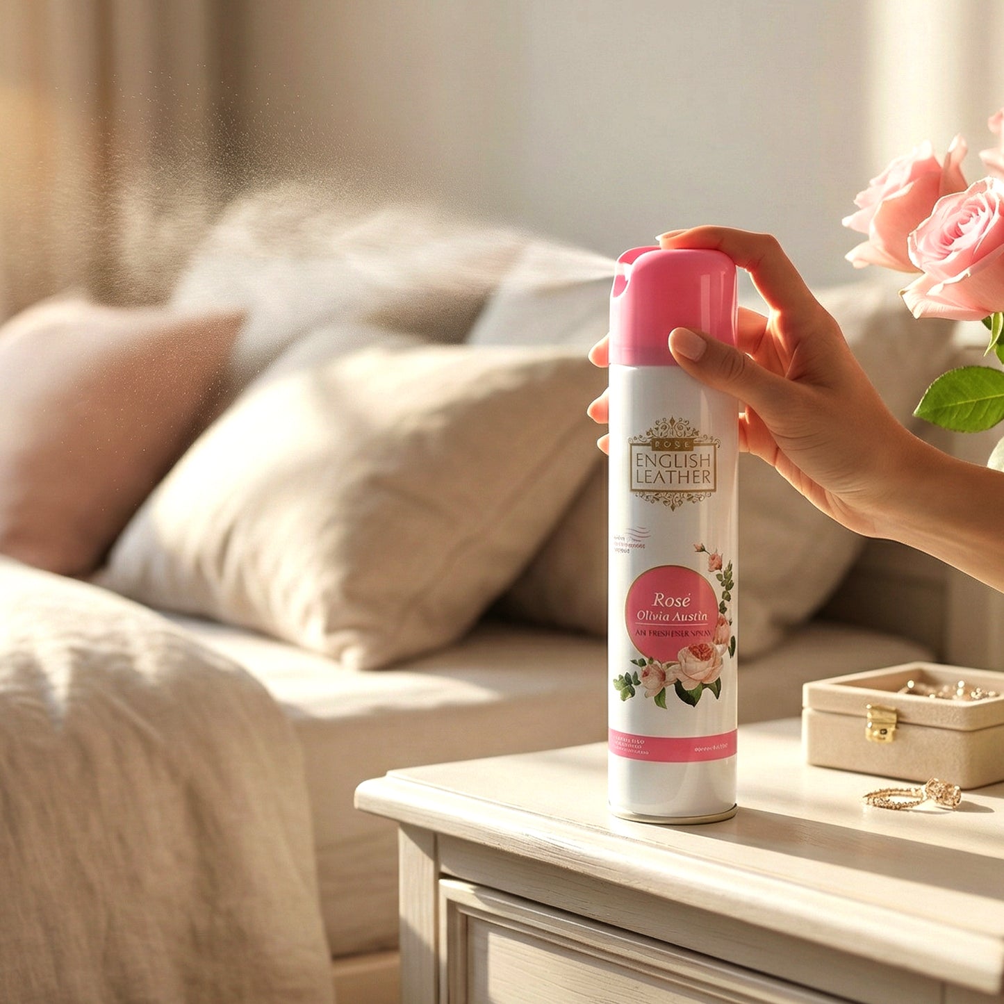 Next Premium English Leather Rose Air Freshener Spray 220 ML - Long Lasting Floral Room Deodorizer - Great Price - Image 6