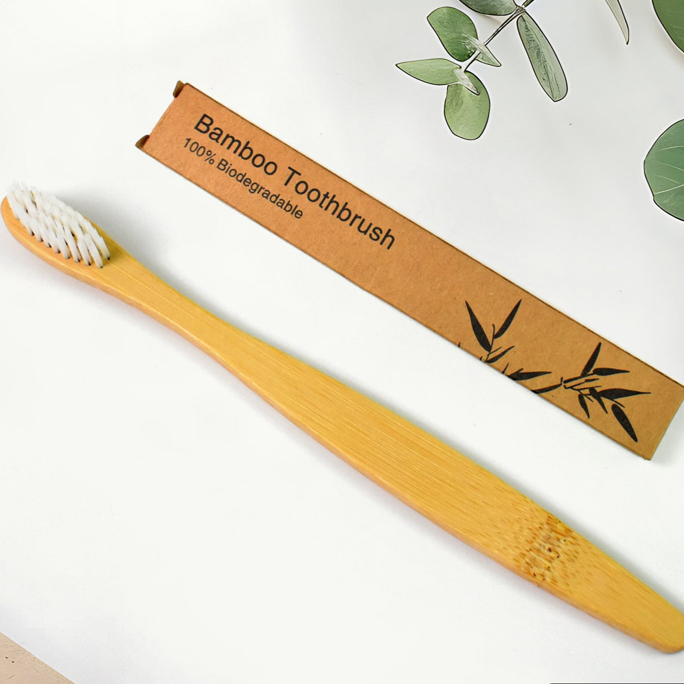 Wooden Bamboo Brush Toothbrush Ultra Soft Bristles (1 Pc) - Happy Price - Image 1
