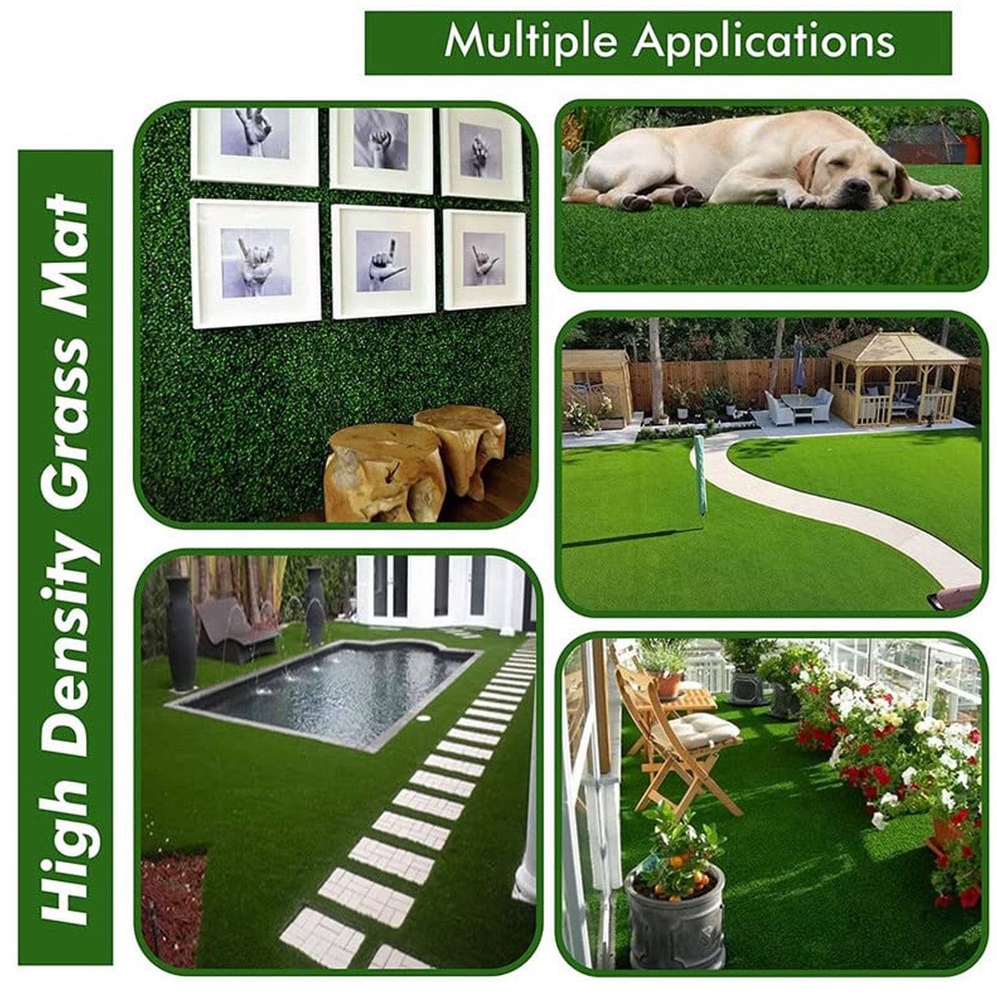Artificial Grass For Balcony Or Doormat Soft And Durable Plastic Turf Carpet 58x38cm - Happy Price - Image 3