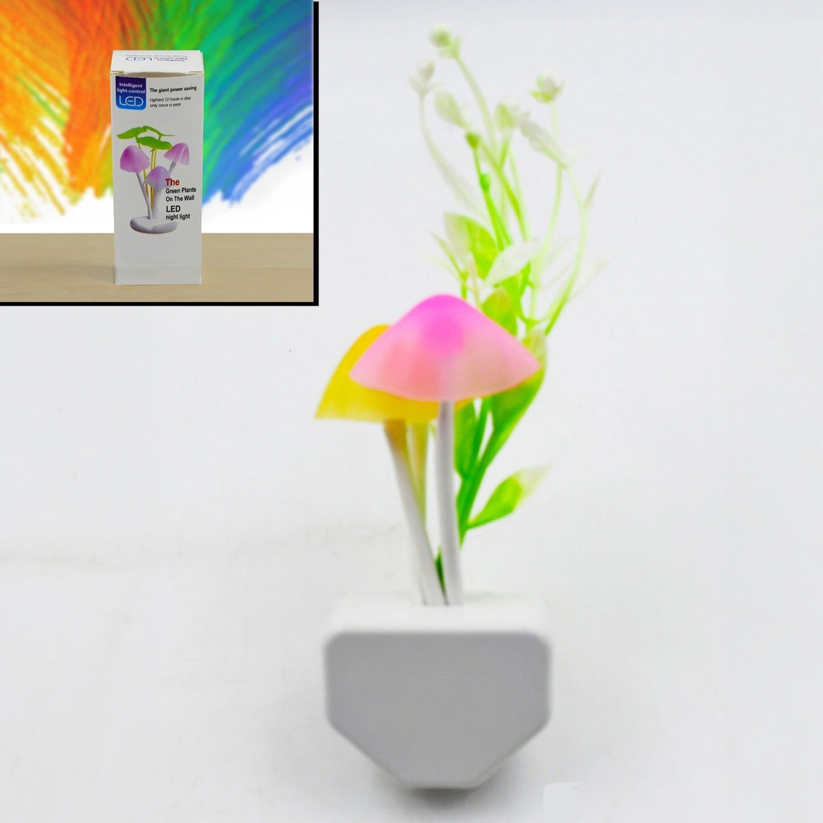 a Fancy Color Changing Led Mushroom Night Light Kids Beautiful Color Led Illumination Automatic Onoff Light Sensor Night Lamp - Happy Price - Image 1