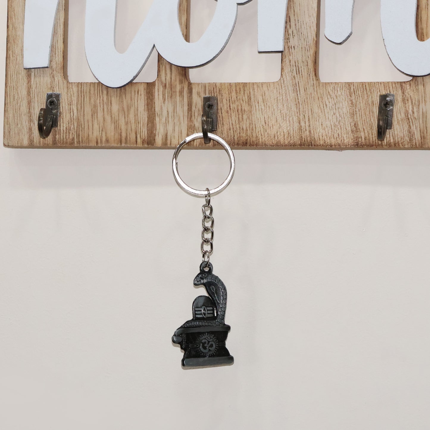 Lord Shiva Lingam with Serpent Silver Keychain (1 Pc) - Happy Price - Image 4