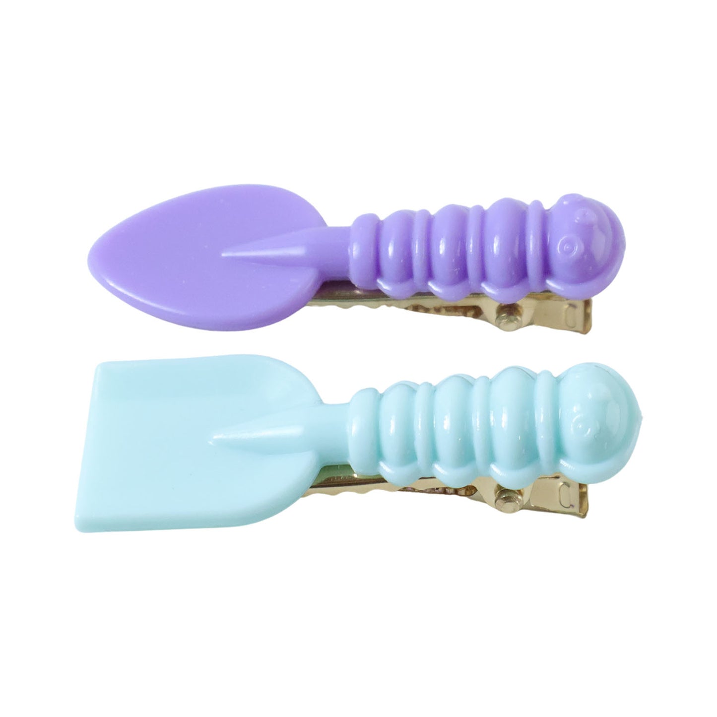 Cute Spade & Leaf Shape Hair Clips for Girls - 2 Pc Set - Happy Price - Image 4