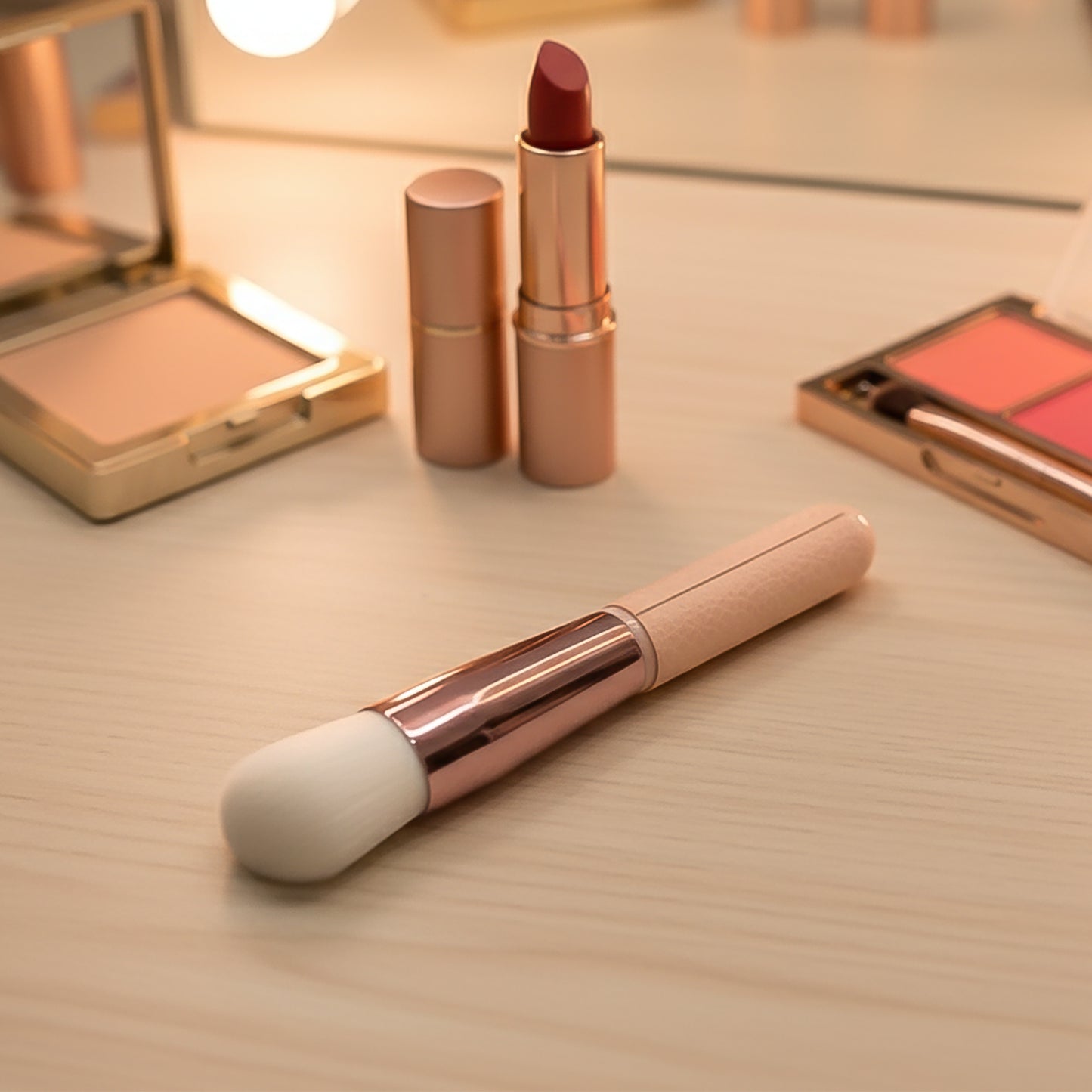 Soft Makeup Brush (1 Pc) for Flawless Foundation, Blush & Highlighter Application - Happy Price - Image 6