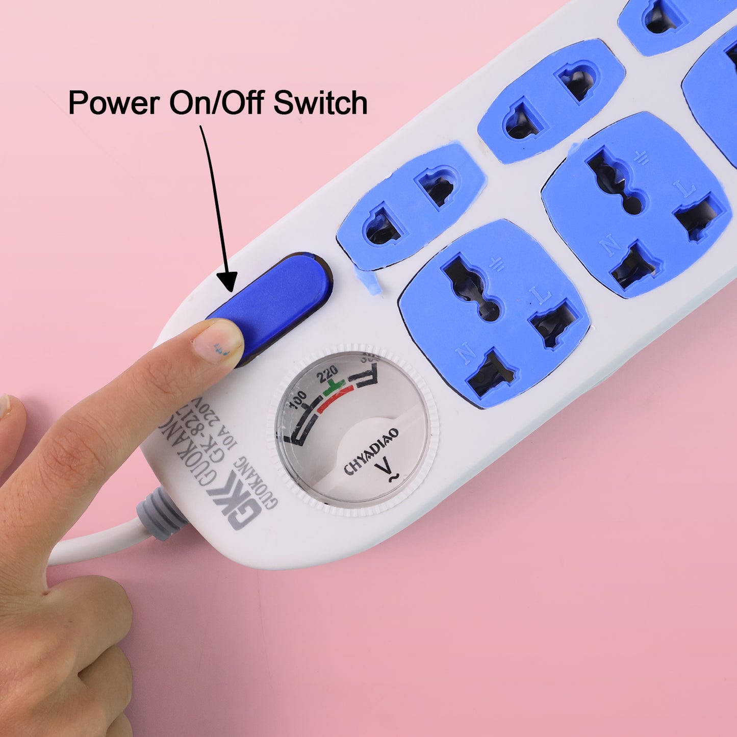 8-Socket Heavy Duty Extension Board with Master Switch & Voltage Meter (1 Pc) - Happy Price - Image 6