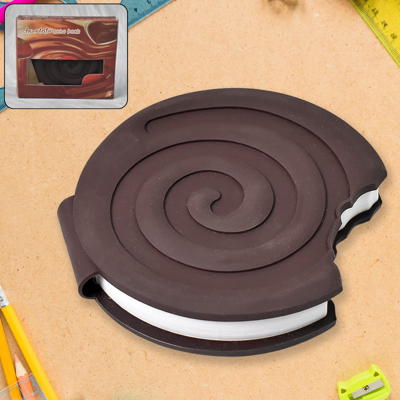 Round Chocolate Diary Notebooks Original Smell Writing Practice Book ( 1pc Book) - Happy Price - Image 1