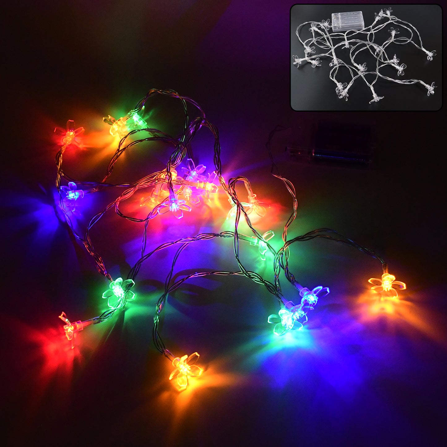 3 Meter Battery Operated Decorative Led Flower String Lights - Happy Price - Image 2