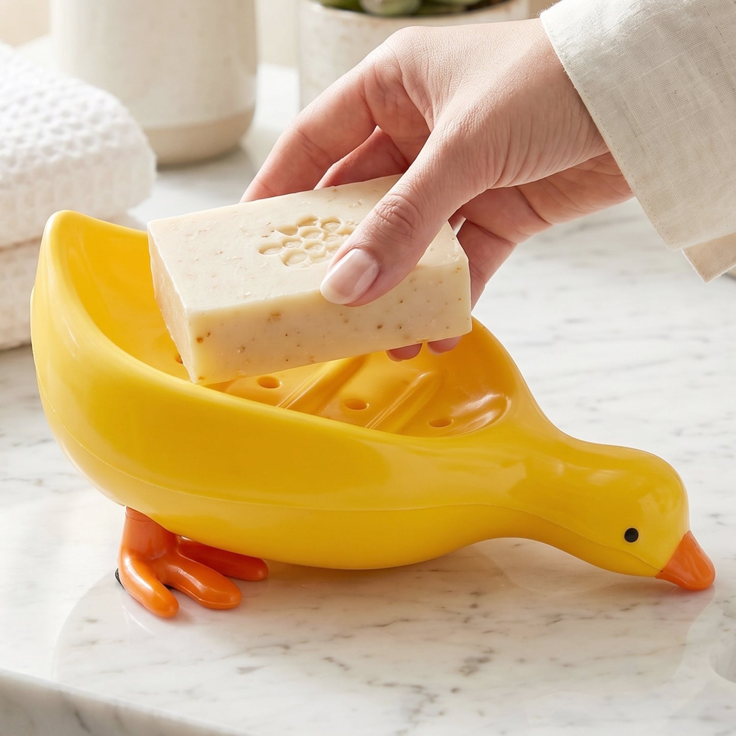 Cute Duck Soap Holder Box - Plastic Bathroom Tray for Kids (1 Pc) - Happy Price - Image 6