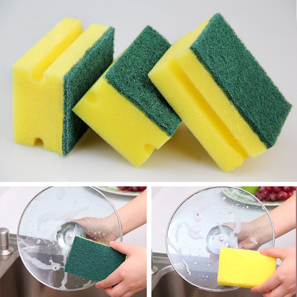 1429 Scrub Sponge 2 In 1 Pad For Kitchen Sink Bathroom Cleaning Scrubber - Happy Price - Image 2