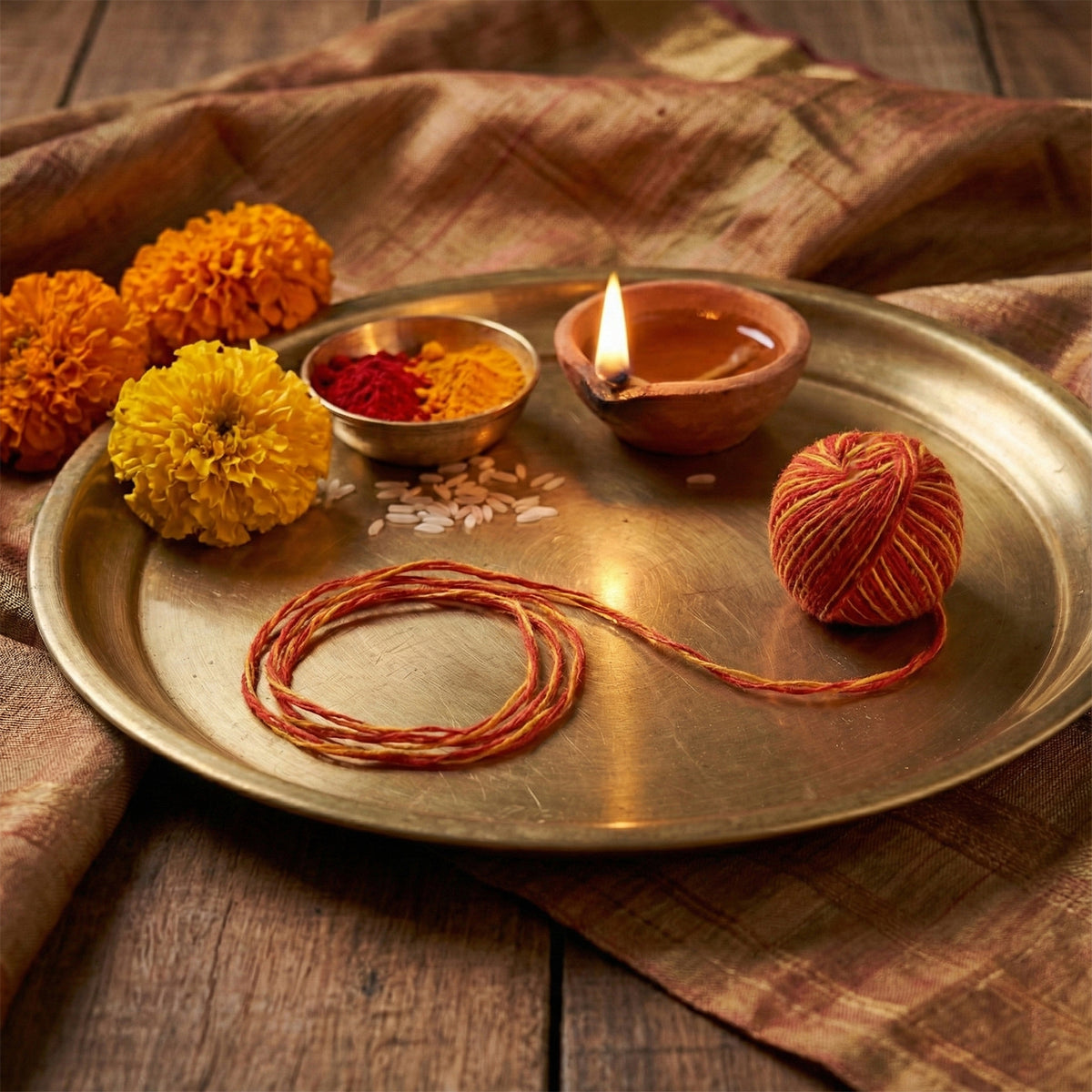 Sacred Cotton Kalawa Moli Thread for Pujas & Rituals (1 Pc) - Happy Price - Image 3