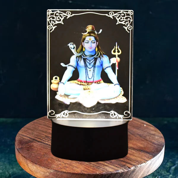 Lord Shiva 3D LED Night Light Frame (1 Pc) - Warm White Illumination - Happy Price - Image 4