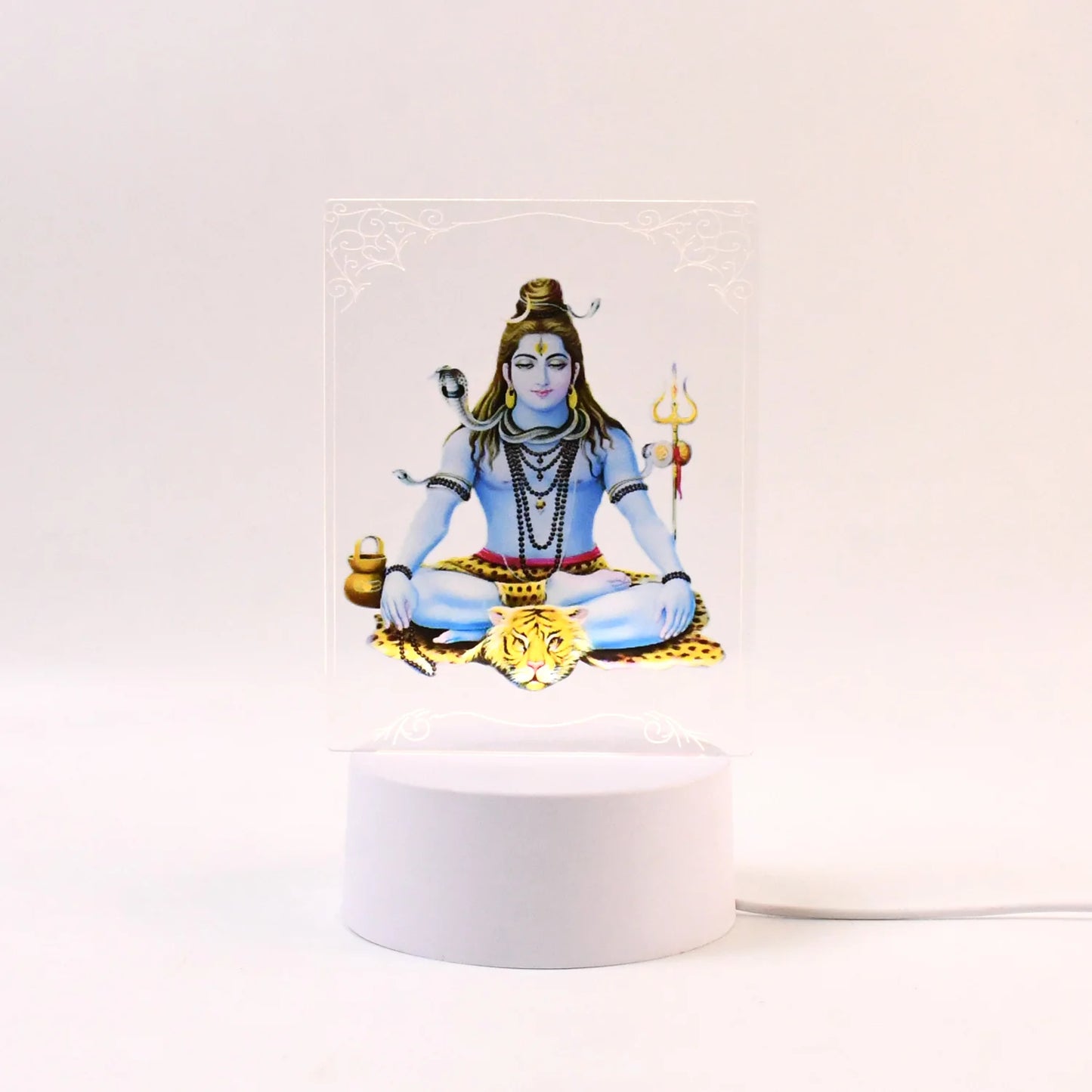 Lord Shiva 3D LED Night Light Frame (1 Pc) - Warm White Illumination - Happy Price - Image 3