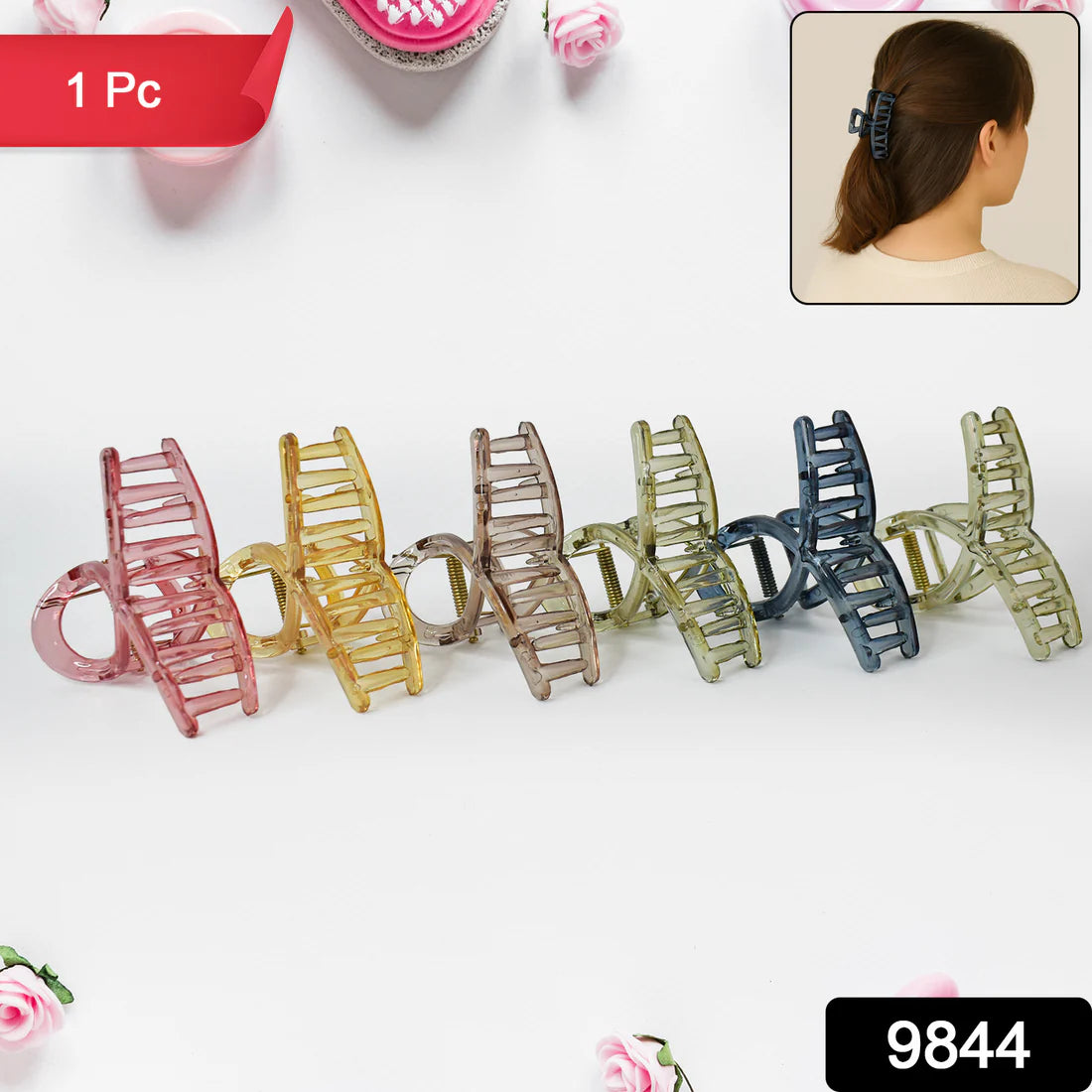 Plastic Hair Clamp Grip Simple Matte Hair Barrette Clamp (1 Pc) - Happy Price - Image 2