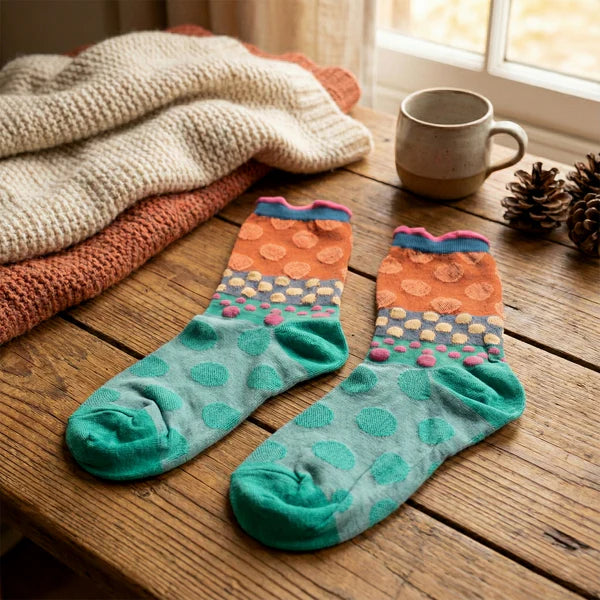 Comfortable Crew Socks (1 Pair, Medium) - Soft Knit for Daily Wear - Happy Price - Image 5