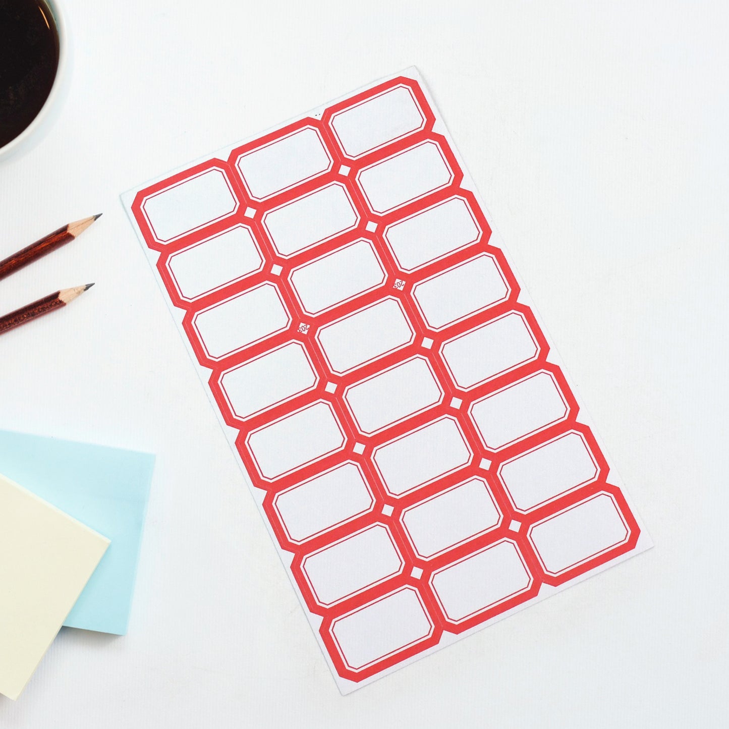 Multipurpose Writable Blank Label Sticker Sheets (1 Sheet) - Happy Price - Image 3