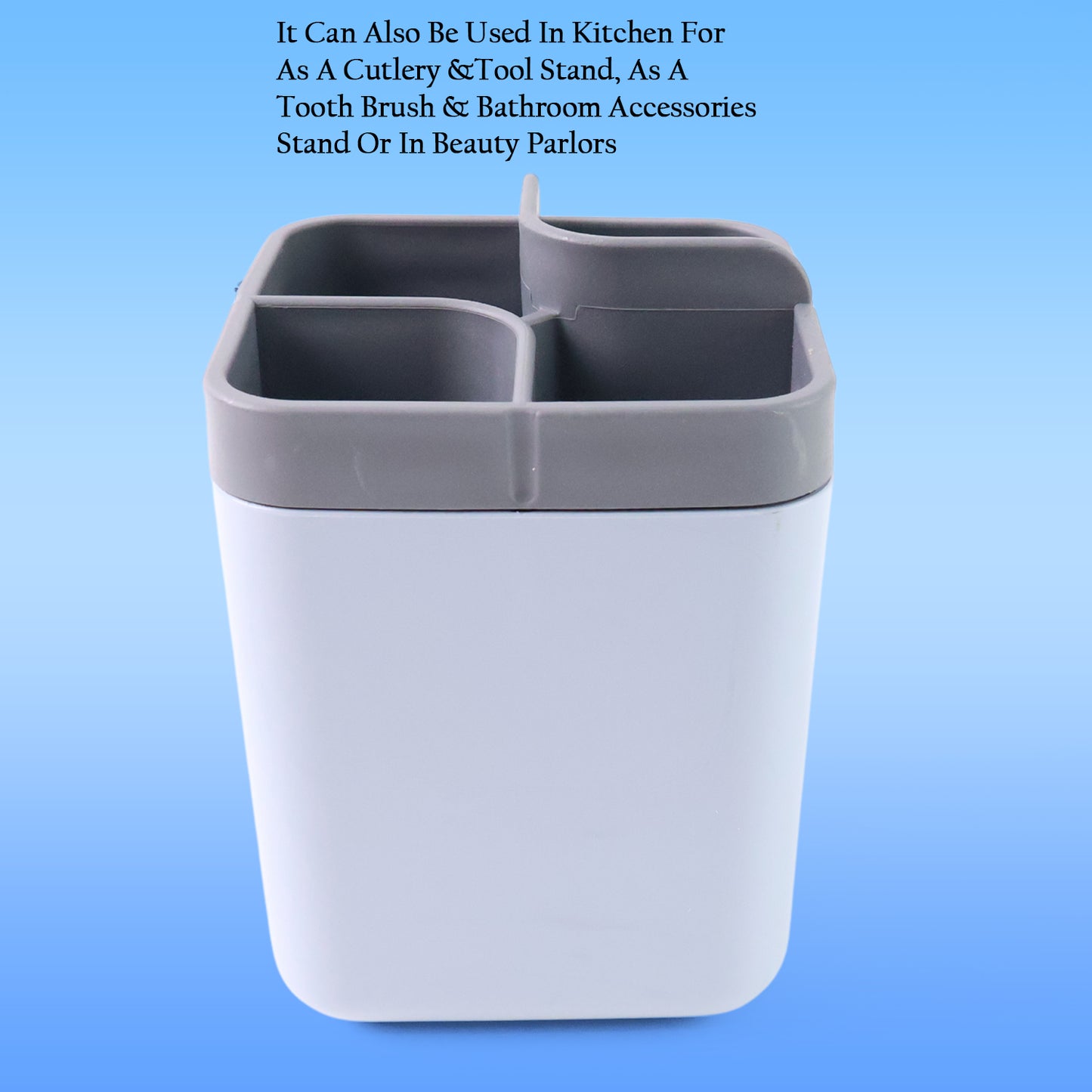 4 Section Desk Organizer Holder - Plastic Utility Container for Office & Home (1 Pc) - Happy Price - Image 6