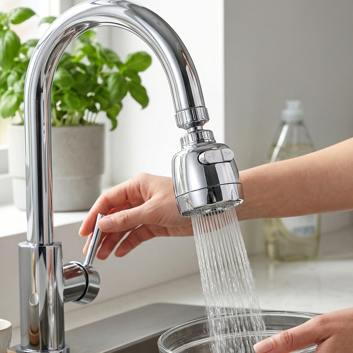 360 Rotating Faucet Extender - Water Saving Tap Aerator with Dual Flow Modes (1 Set) - Great Price - Image 2