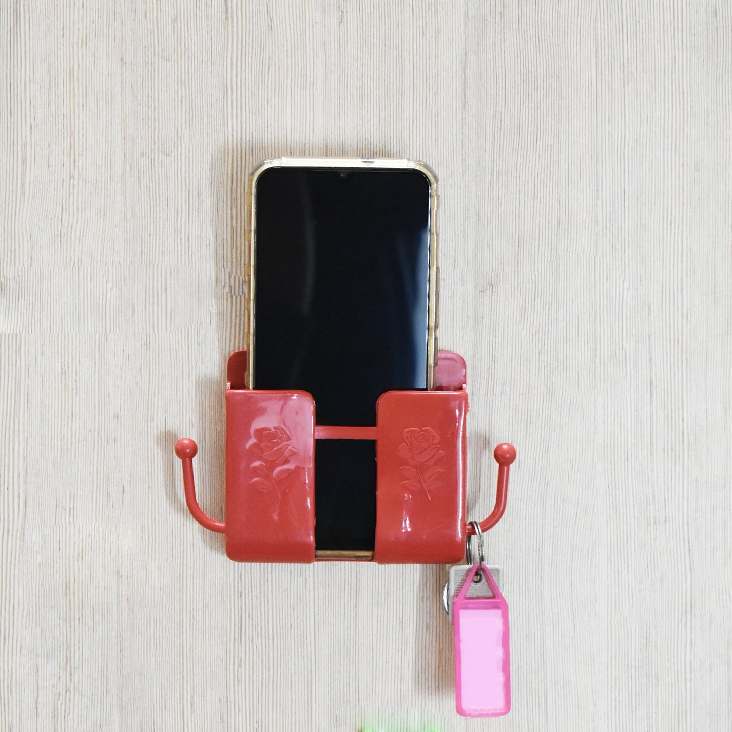 a Wall Mounted Storage Boxremote Storage Organizer Case With 2 Side Hanging Hooks. - Happy Price - Image 2