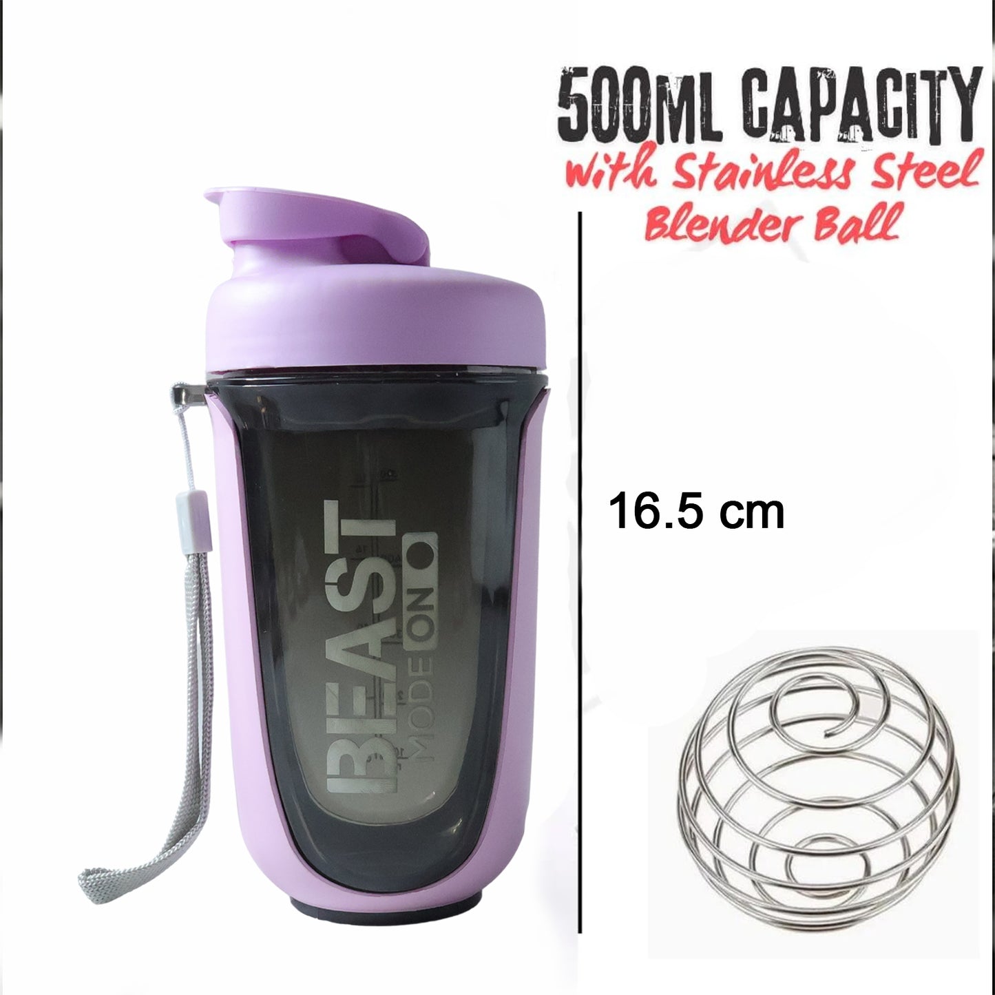 Leak-Proof Gym Shaker Bottle 500 ML - Protein Mix Drink Container 1 Pc - Great Price - Image 5