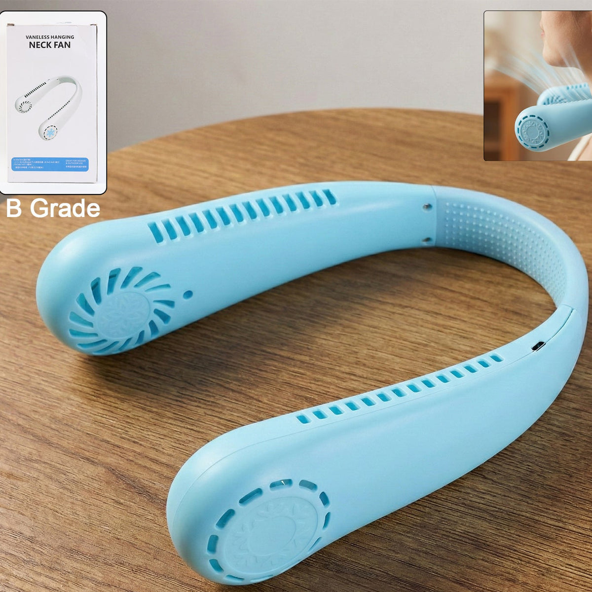 B Grade Rechargeable Neck Fan - Hands-Free Portable Personal Cooler (1 Pc) - Happy Price - Image 1