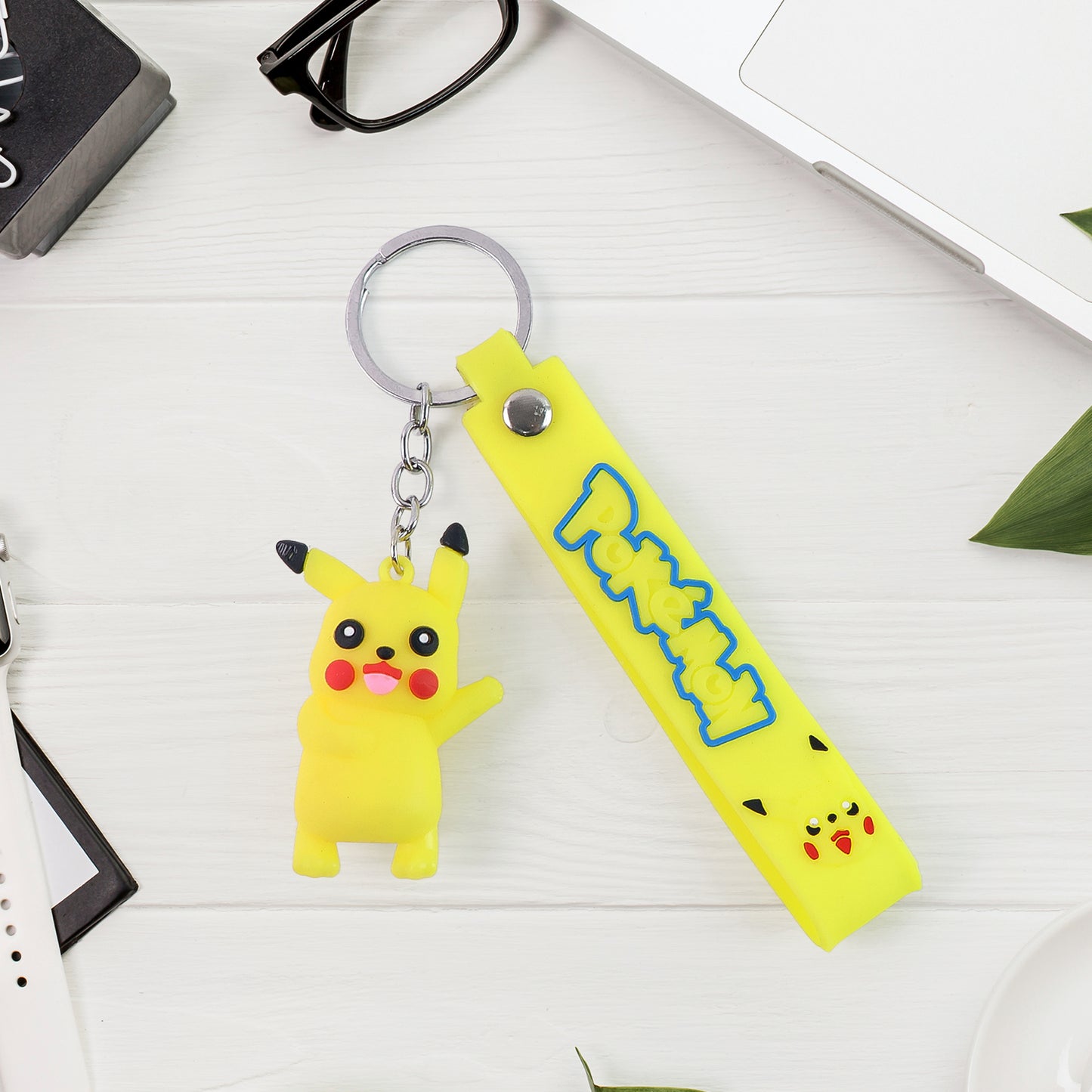 Cute Cartoon Silicone 3d Key Chain With Metal Hook Strap (Pack Of 1) - Happy Price - Image 3