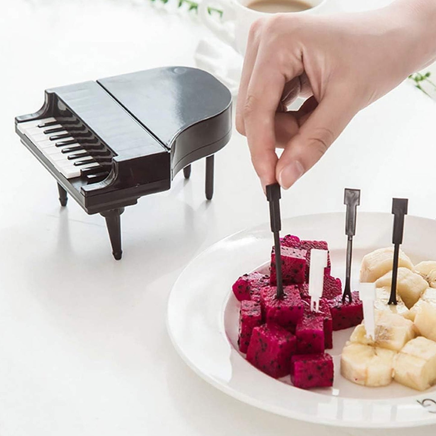 10pcslot Creative Piano Fruit Forks Set Food Sticks For Dessert Fruit Snack Picking Kitchen Dining Tools (10 Pc Set) - Happy Price - Image 2