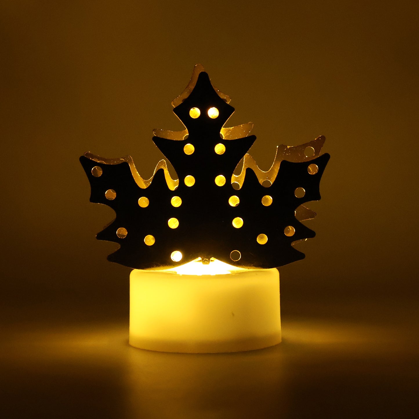Decorative Led Gold Metal Leaf Diya Lamp (1 Pc) - Happy Price - Image 4
