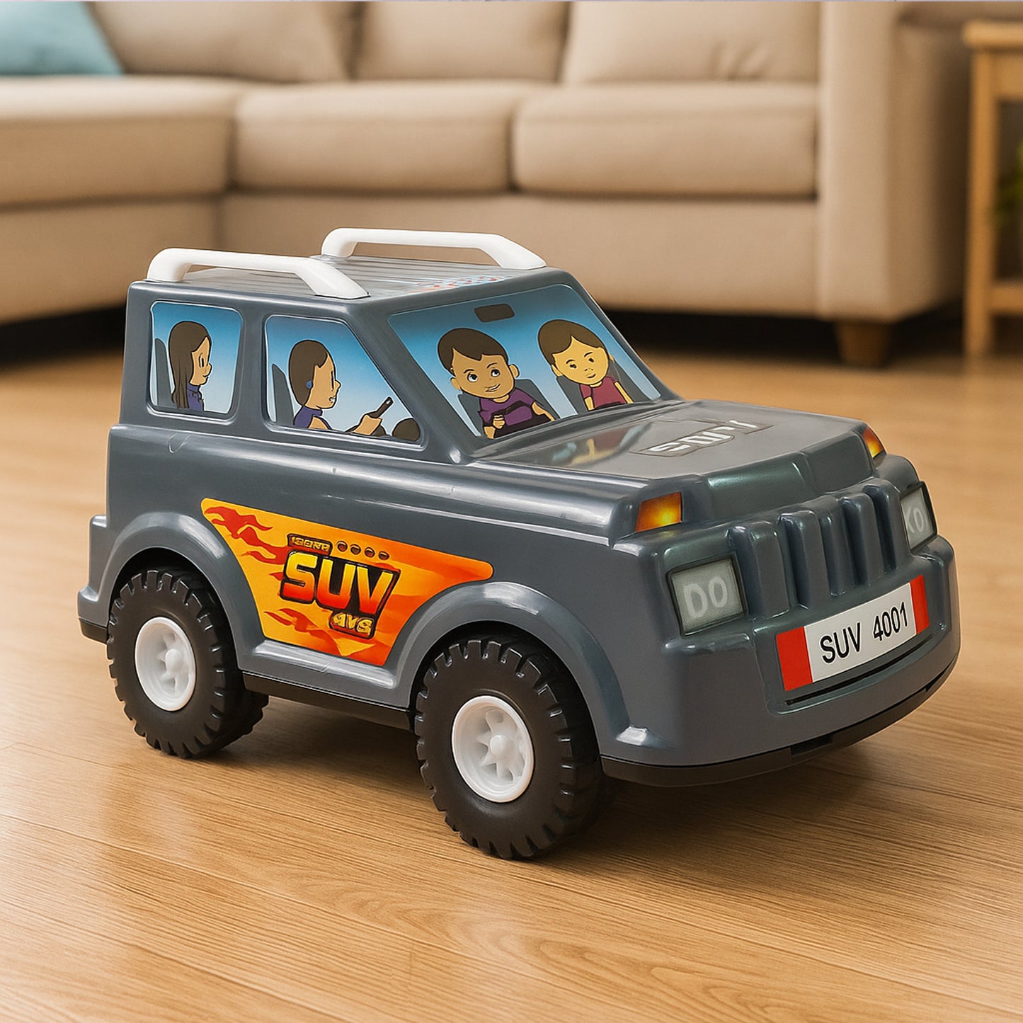 Friction Powered SUV Toy Car for Kids (1 Pc) - Happy Price - Image 3