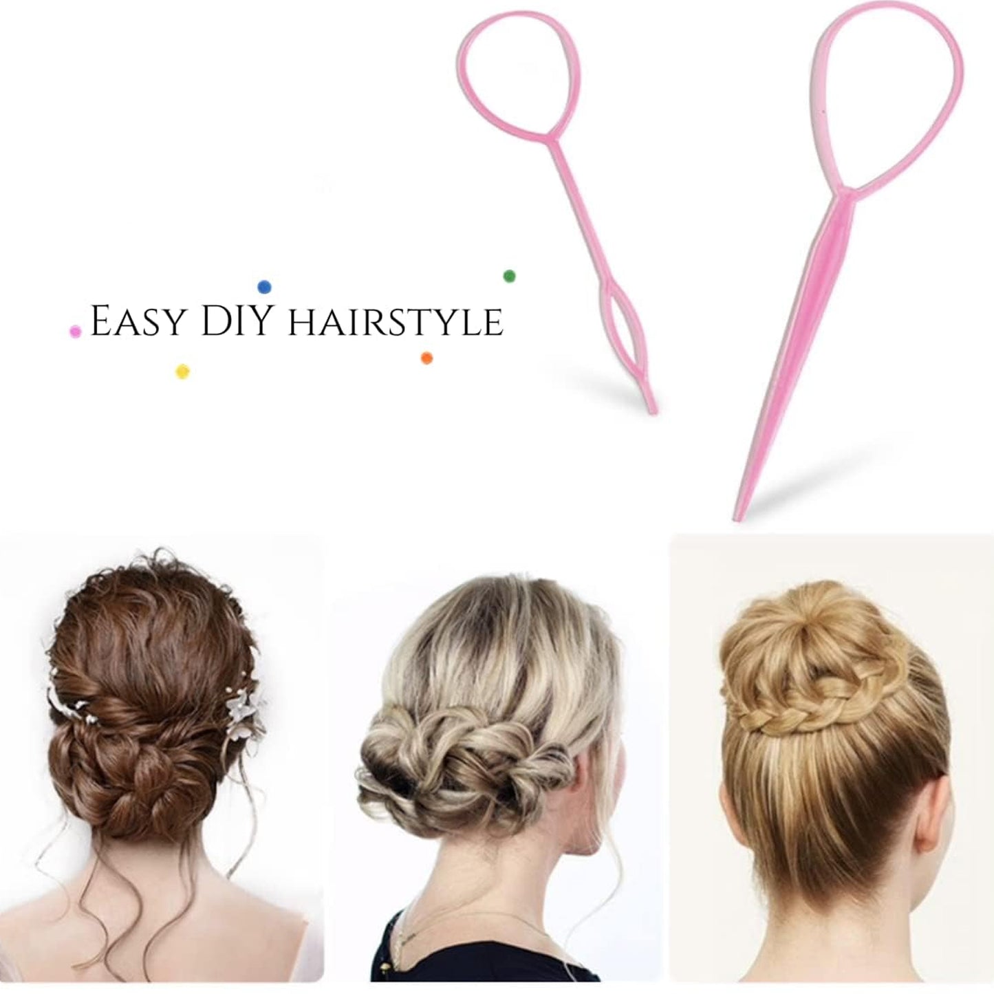 Multi-Purpose Hair Styling & Braiding Tool Set with Comb - Easy DIY Hairstyles - Happy Price - Image 5