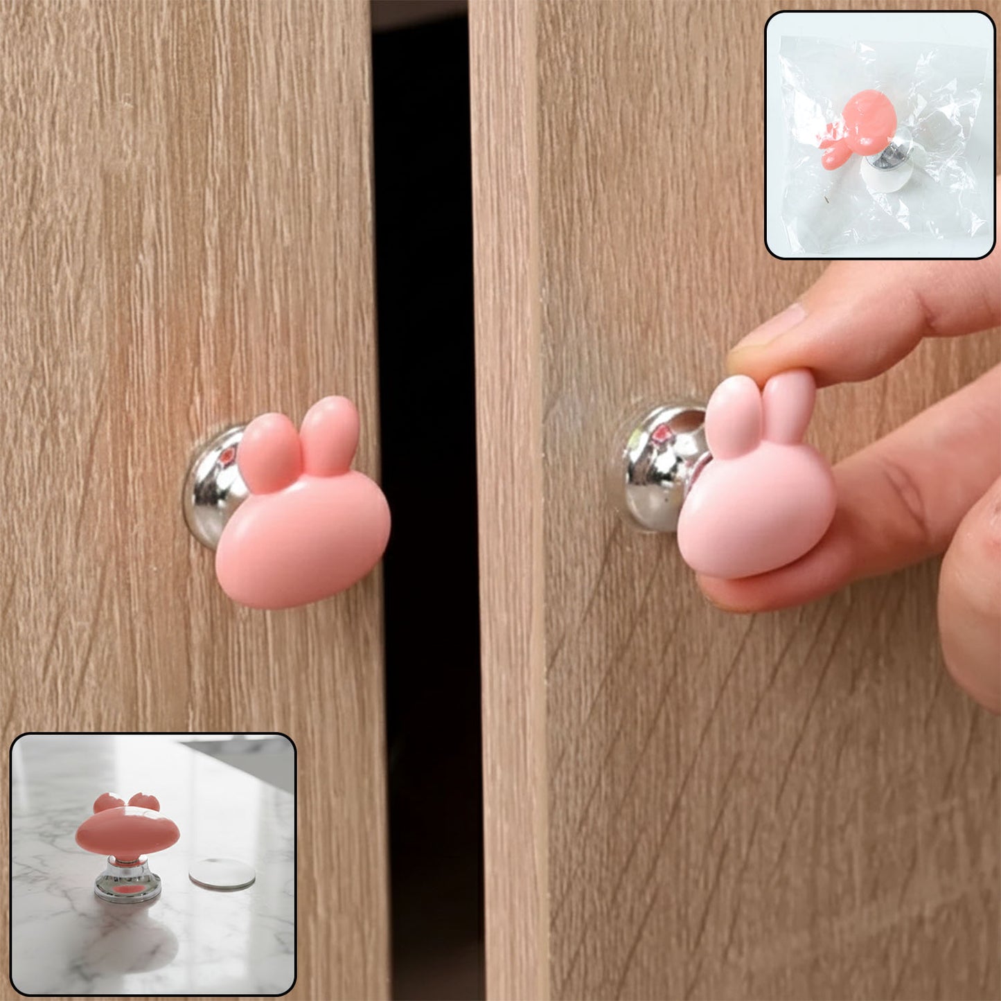 Cute Bunny Ear Cabinet Knob Handle - 1 Pc - Happy Price - Image 2