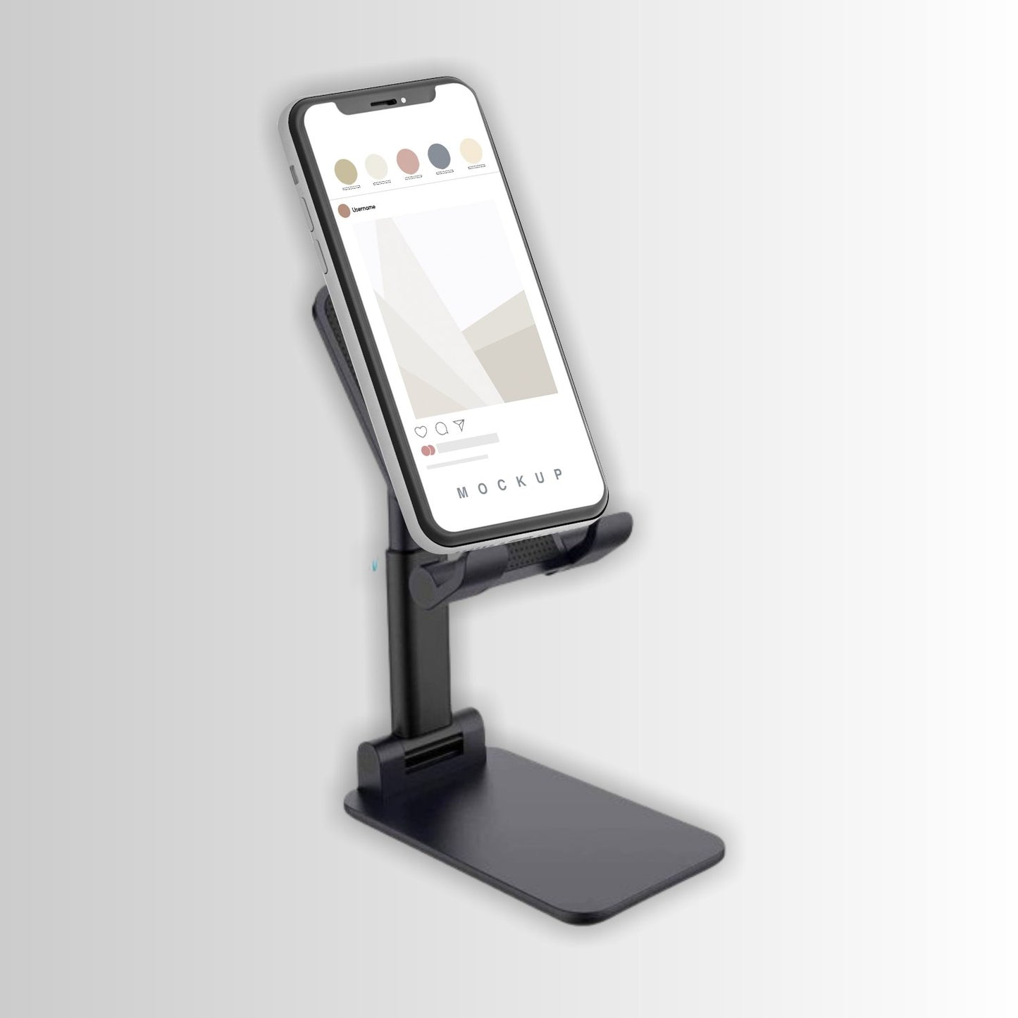 Foldable Mobile Stand With Angle Adjustable Desktop Table Mobile Holder - Happy Price - Image 7