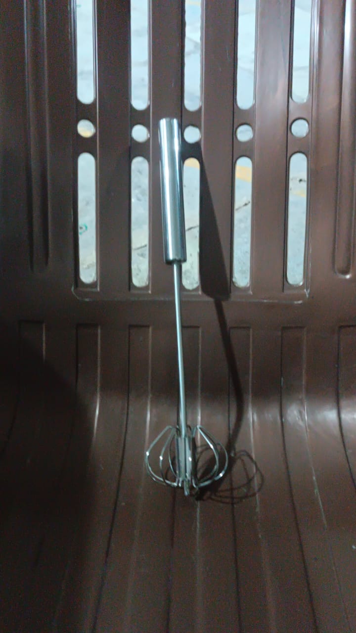 Small Stainless Steel Egg Whisk Hand Push Rotary Whisk Blender (1 Pc 27 Cm) - Happy Price - Image 7