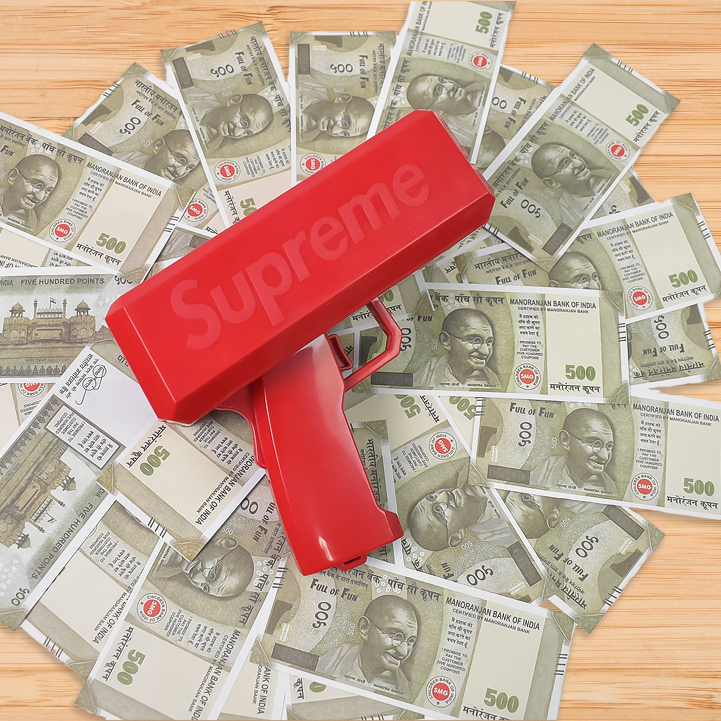 Money Gun Shooter Cash Spray Gun Make It Rain Toy Gun Cash Cannon Money Gun Great Fun For Party Games Wedding Birthday - Happy Price - Image 2