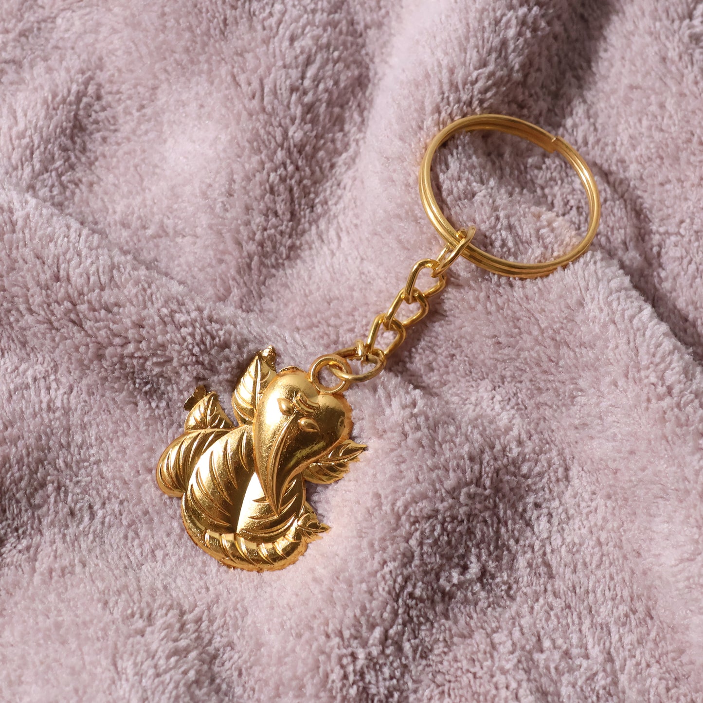 Ganesh Leaf Metal Keychain - 1 Piece - Happy Price - Image 5