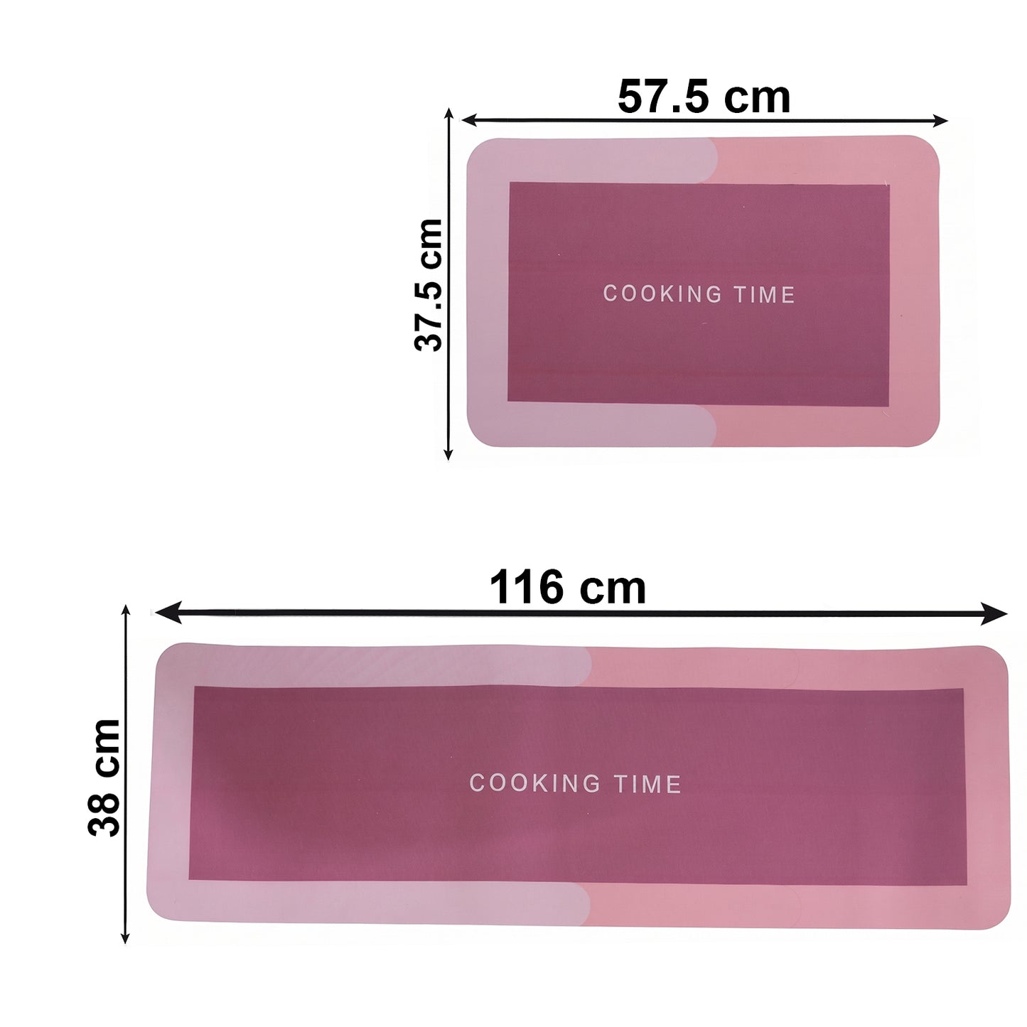 Set of 2 Anti-Slip Kitchen Floor Mats - 120x38 Cm & 58x38 Cm - Great Price - Image 4
