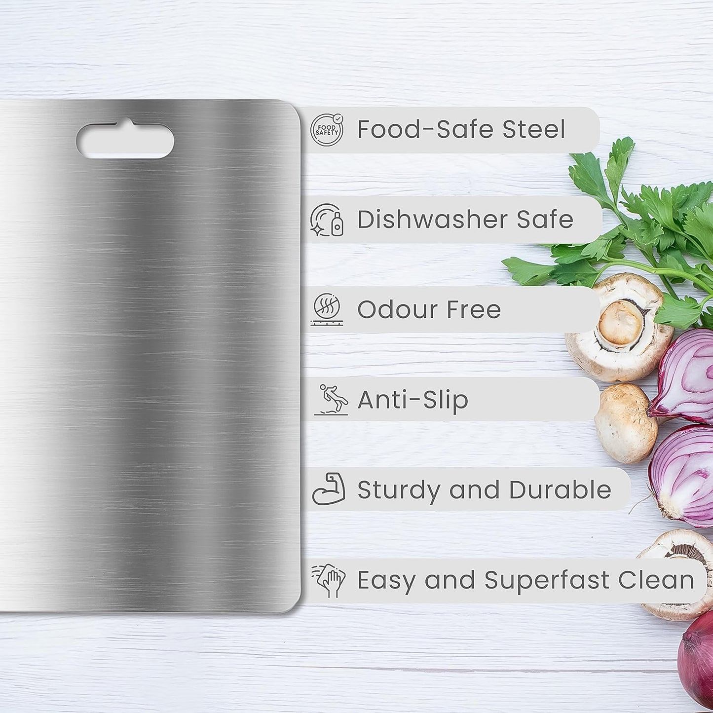 Stainless Steel Vegetable Fruit Cutting Chopping Board (3120 Cm 1 Pc) - Happy Price - Image 3